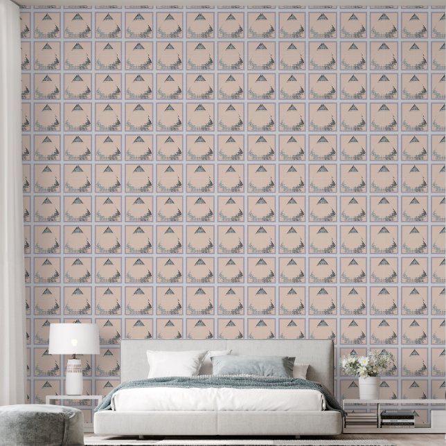 Abstrakt geometrisch tapete (Schlafzimmer)