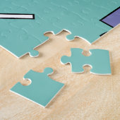 Abstrakt geometrisch, Vasen Pflanze Memphis Stil. Puzzle (Seite)