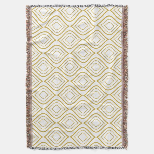 Abstrakt, geometrisch, weiß und gold decke (Vorderseite Vertikal)