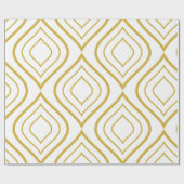 Abstrakt, geometrisch, weiß und gold geschenkpapier (Flach)