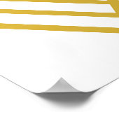 Abstrakt geometrisch, weiß und gold poster (Ecke)