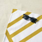 Abstrakt, geometrisch, weiß und gold strandtuch (Beispiel)