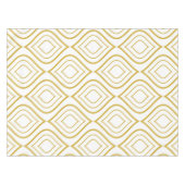 Abstrakt, geometrisch, weiß und gold tischdecke (Vorderseite (Horizontal))