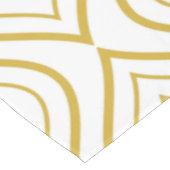 Abstrakt, geometrisch, weiß und gold tischdecke (Schrägansicht)