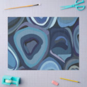 Abstrakt geometrische blaue Halbkreise Seidenpapier (Basteln)