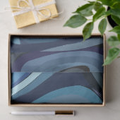 Abstrakt geometrische blaue Halbkreise Seidenpapier (Geschenk)