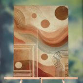 Abstrakt geometrische Boho Art Print Acrylschild (Neutral)