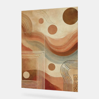 Abstrakt geometrische Boho Art Print Acrylschild