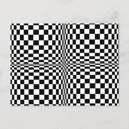 Abstrakt Geometrische Coole 3D-Schwarz-weiße Quadr Postkarte (Vorderseite)