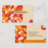 Abstrakt geometrische Formen Bauhaus Visitenkarte (Vorne/Hinten)