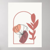 Abstrakt geometrische Formen Boho Style Foliage Le Poster (Vorne)