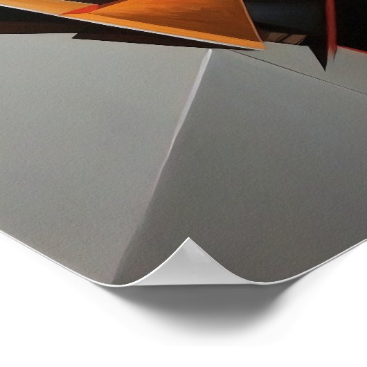 Abstrakt Geometrische Frau - Moderne Kunst Minimal Poster (Ecke)