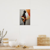 Abstrakt Geometrische Frau - Moderne Kunst Minimal Poster (Küche)