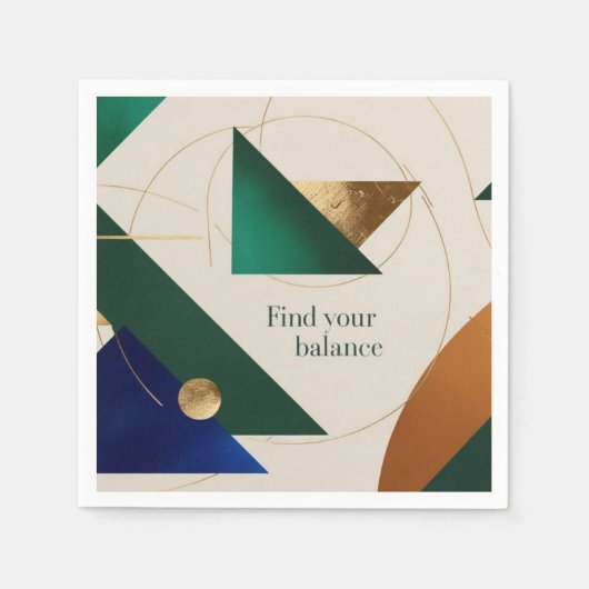 Abstrakt Geometrische Kunst Moderne minimalistisch Serviette (Vorderseite)