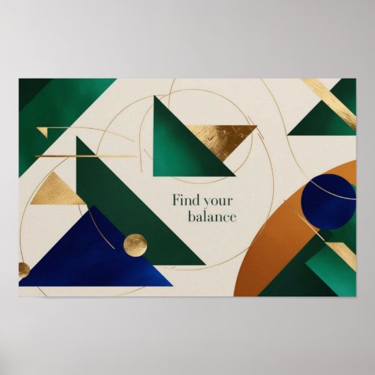 Abstrakt Geometrische Kunst Moderne Plakatminimali Poster (Vorne)