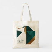 Abstrakt Geometrische Kunst Moderne Tasche minimal (Rückseite)