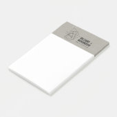 Abstrakt geometrische Logo-Linen/Schwarz Post-it Klebezettel (angewinkelt)