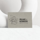 Abstrakt geometrische Logo-Linen/Schwarz Visitenkarte