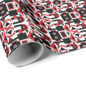 Abstrakt geometrische Mitte des Jahrhunderts Geschenkpapier (Rolleneckpunkt)