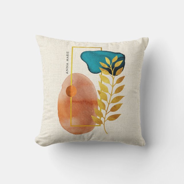 Abstrakt geometrische Mitte des Jahrhunderts Moder Kissen (Vorderseite)