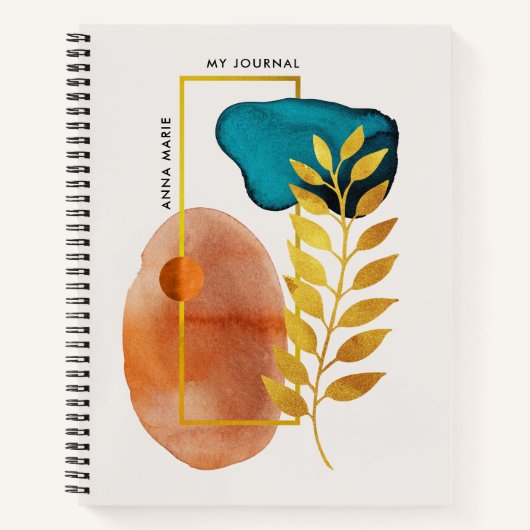 Abstrakt geometrische Mitte des Jahrhunderts Moder Notizblock (Vorderseite)