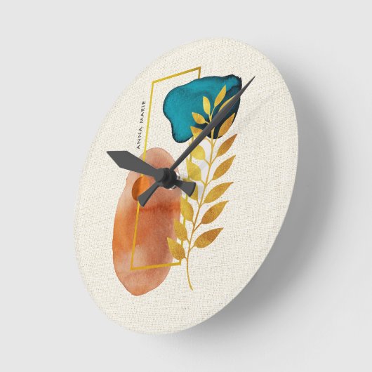 Abstrakt geometrische Mitte des Jahrhunderts Moder Runde Wanduhr (Winkel)