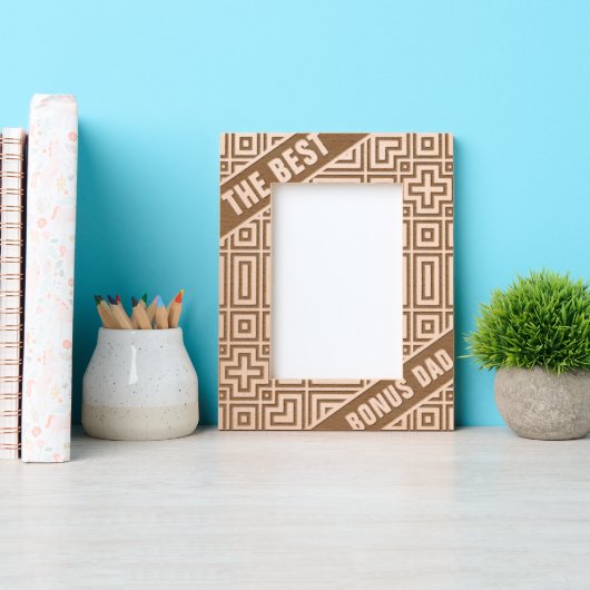 Abstrakt geometrische Moderne Cool Der beste Bonus Geätzte Rahmen (Vorderseite)