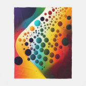 Abstrakt geometrische, moderne, farbenfrohe Bläsch Fleecedecke (Vorderseite)