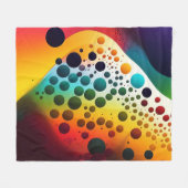Abstrakt geometrische, moderne, farbenfrohe Bläsch Fleecedecke (Vorderseite (Horizontal))