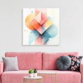 Abstrakt Geometrische moderne Leinwand (Insitu (Wohnzimmer))