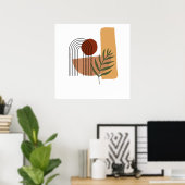 Abstrakt geometrische Moderne Pastellfarben Poster (Heimbüro)