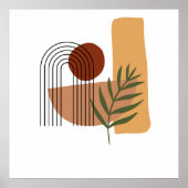 Abstrakt geometrische Moderne Pastellfarben Poster (Vorne)