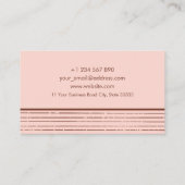 Abstrakt geometrische Rose Gold Foil Fotograf Visitenkarte (Rückseite)
