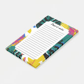 Abstrakt Geometrische tropische Monstera-Pflanze Post-it Klebezettel (angewinkelt)