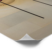 Abstrakt geometrische Vogelwunder Poster (Ecke)