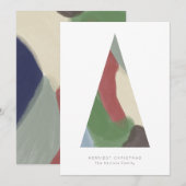 Abstrakt geometrische Weihnachtsbaumkarte Feiertagskarte (Vorne/Hinten)