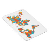 Abstrakt geometrische Weltkarte Magnet (Rechte Seite)