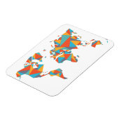 Abstrakt geometrische Weltkarte Magnet (Linke Seite)