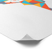Abstrakt geometrische Weltkarte Poster (Ecke)