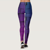 Abstrakt geometrischer dunkler Schatten Leggings (Rückseite)