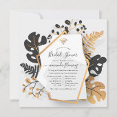 Abstrakt geometrischer exotischer tropischer virtu einladung (Vorderseite)