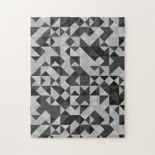 Abstrakt geometrischer militärischer Stil Puzzle