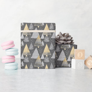 Abstrakt Geometrischer Weihnachtsbaum Elegantes Go Geschenkpapier