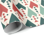 Abstrakt geometrischer Weihnachtsbaum Geschenkpapier (Rolleneckpunkt)