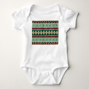Abstrakt Geometrisches afrikanisches Stilmuster Baby Strampler