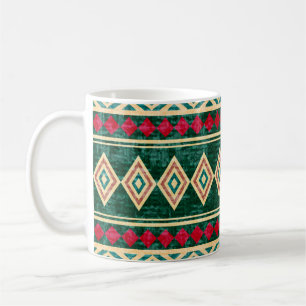 Abstrakt Geometrisches afrikanisches Stilmuster Kaffeetasse