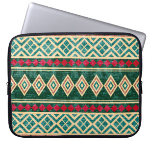 Abstrakt Geometrisches afrikanisches Stilmuster Laptopschutzhülle