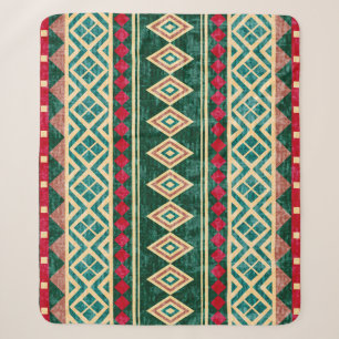 Abstrakt Geometrisches afrikanisches Stilmuster Sherpadecke