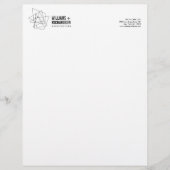 Abstrakt geometrisches architektonisches Logo weiß Briefbogen (Vorderseite)