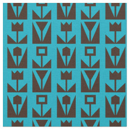 Abstrakt Geometrisches Blumenmuster Stoff
